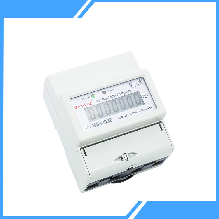 4P Din Rail sluit Kwh Energy Meter 380v in